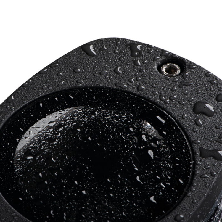 Oprawa elewacyjna ZEVI W EL GU10 czarna IP54 Kanlux 38884 zbliżenie