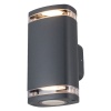 Oprawa elewacyjna ZEVI W EL 2x GU10 szara IP54 Kanlux 38887
