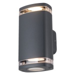 Oprawa elewacyjna ZEVI W EL 2x GU10 szara IP54 Kanlux 38887