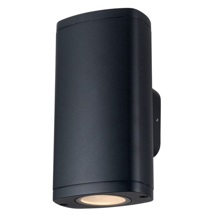 Oprawa elewacyjna ZEVI EL 2x GU10 czarna IP54 Kanlux 38882