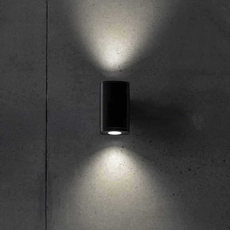 Oprawa elewacyjna ZEVI EL 2x GU10 czarna IP54 Kanlux 38882 aranżacja