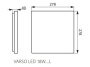 Plafon LED VARSO z czujnikiem ruchu kwadratowy 18W 1700lm IP54 b.neutralny KANLUX