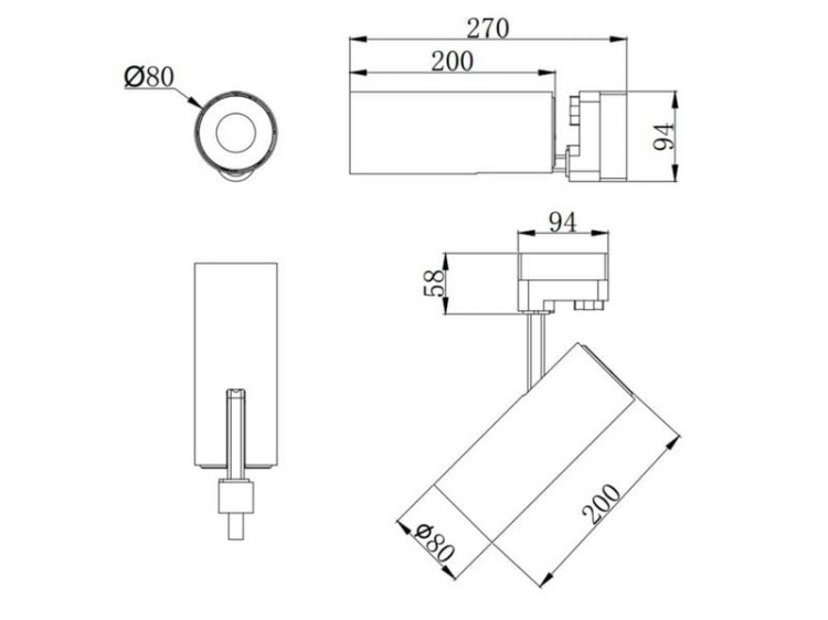 DAXO rysunek wymiarowy.