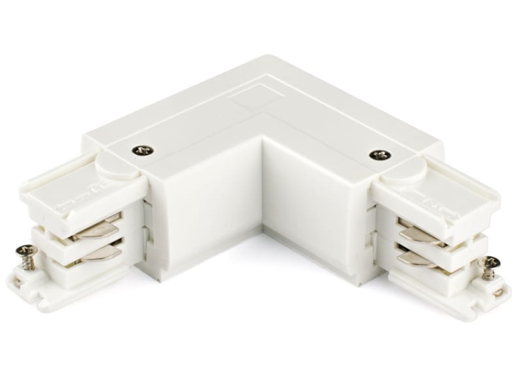 Łączink kątowy prawy biały