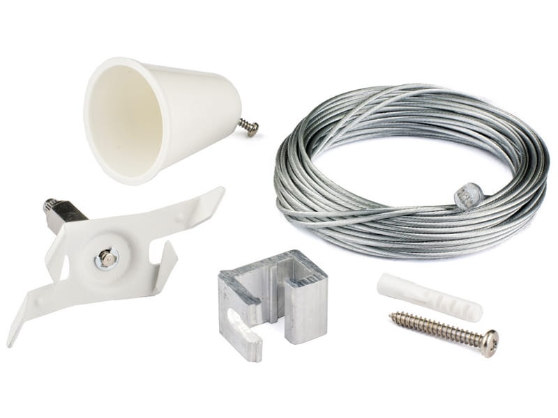 Zawiesie z autoregulacją długości linki do szynoprzewodów TRS białe 3m