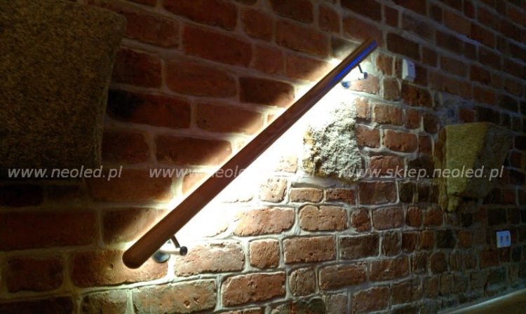 Profil LED SLIM8 nieanodowany, klosz szroniony odcinki 1m, 2m Topmet zastosowany