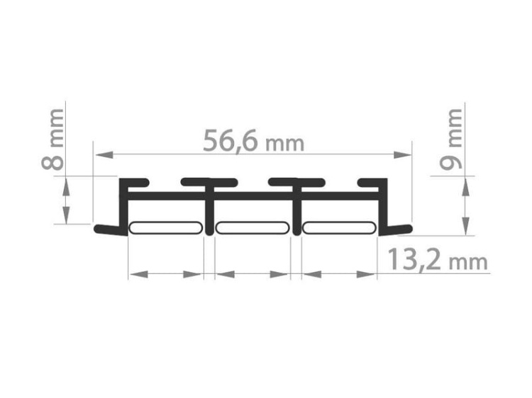 Profil LED Triada-K anodowany bez przesłony