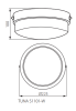 Plafoniera hermetyczna TUNA S1101-W E27 IP44 KANLUX