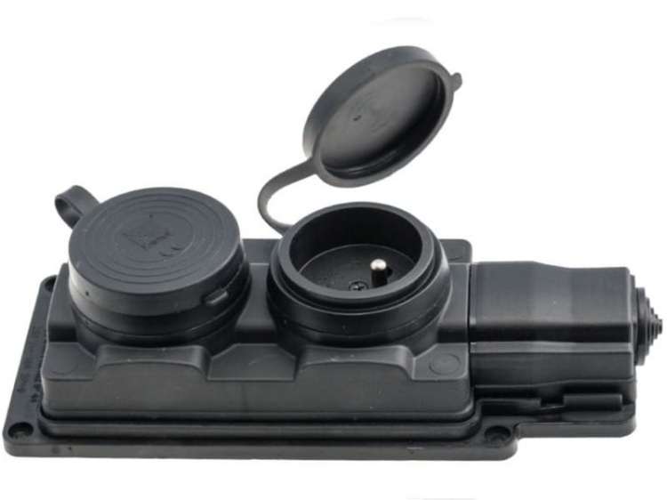 Listwa gumowa 2 gniazdowa 2x2P+Z IP44 PAWBOL