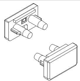 Zaślepka do profilu led SLIM8 szara Topmet rysunek