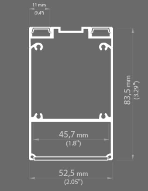 Profil DES do budowy opraw LED, klosz mleczny