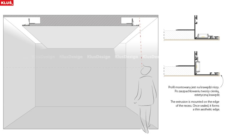 Profil NISA-NI KPL do podświetlania nisz osłona transparentna