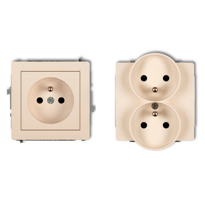 Gniazda DECO beżowe