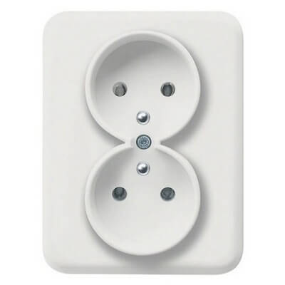 Gniazdka elektryczne podwójne