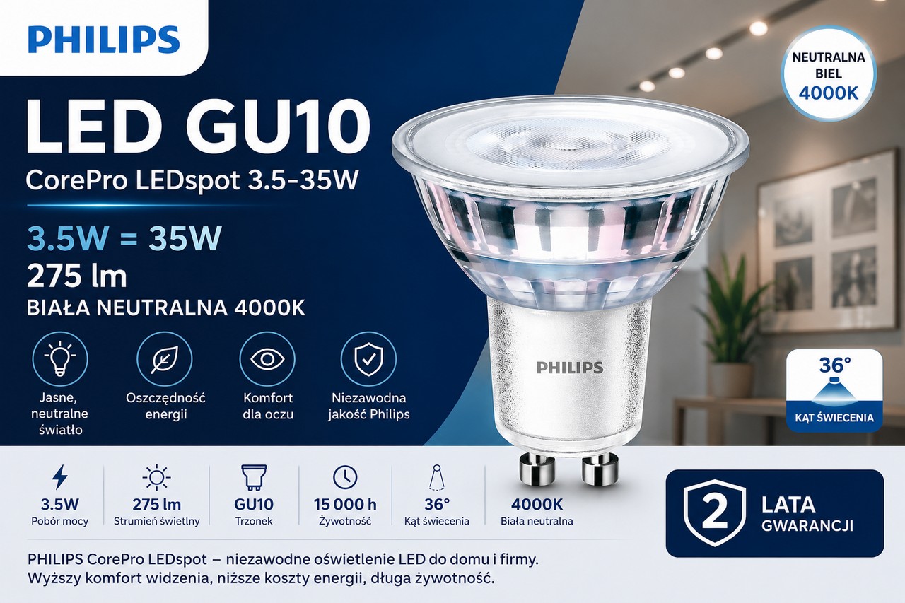 GU10-3,5W-840-36D-PH