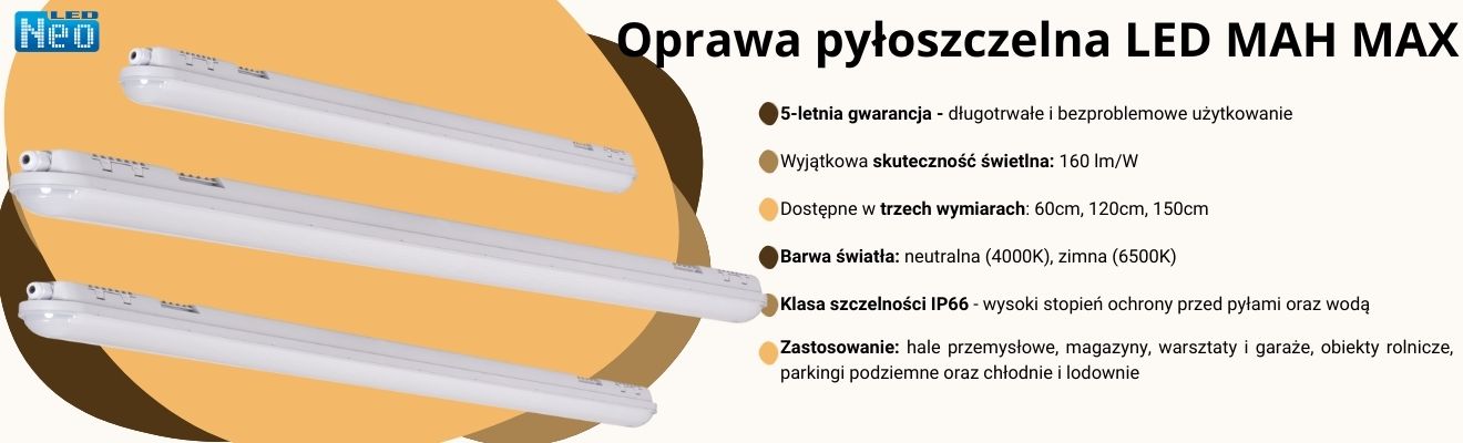 Oprawa pyłoszczelna LED MAH MAX
