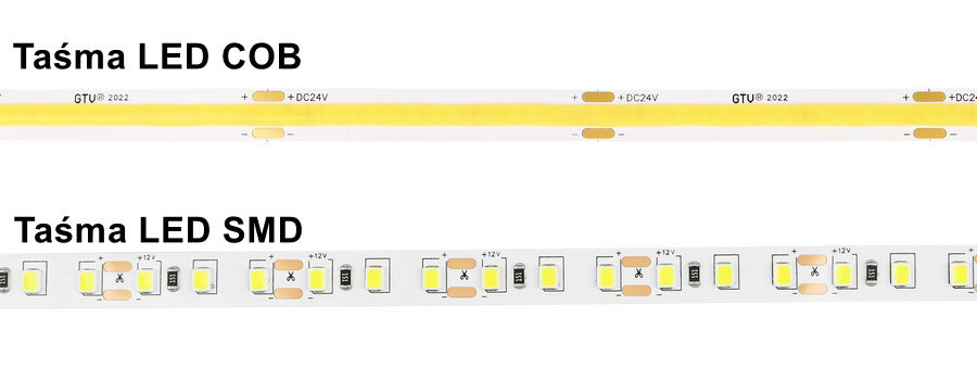 Porównanie taśmy LED COB z taśmą LED SMD