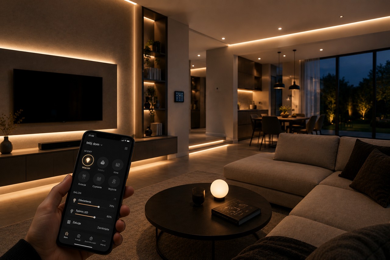 Sterowanie oprawą AQU w systemie Smart Home