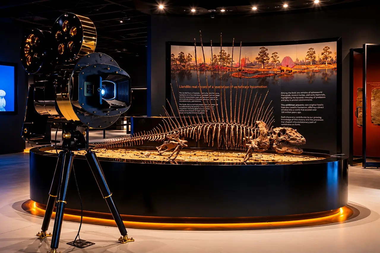 Muzeum historii naturalnej z oświetleniem LED ekspozycji