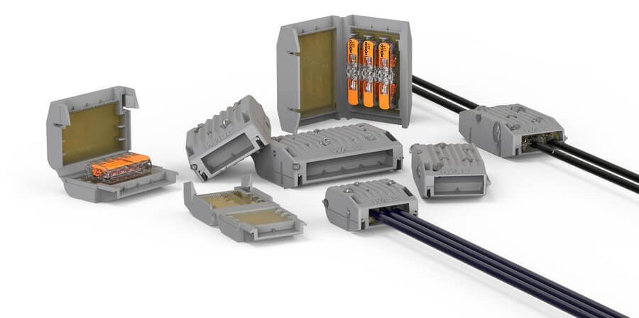 Osłona żelowa WAGO Gelbox chroni złączki przed wilgocią