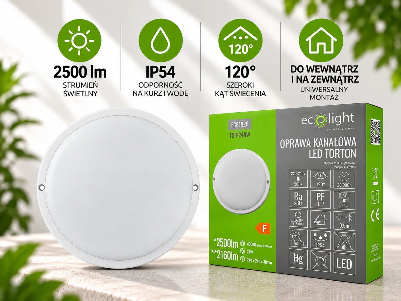 Oprawa LED Torton TOR-24RW 24W 2160lm 4000K IP54