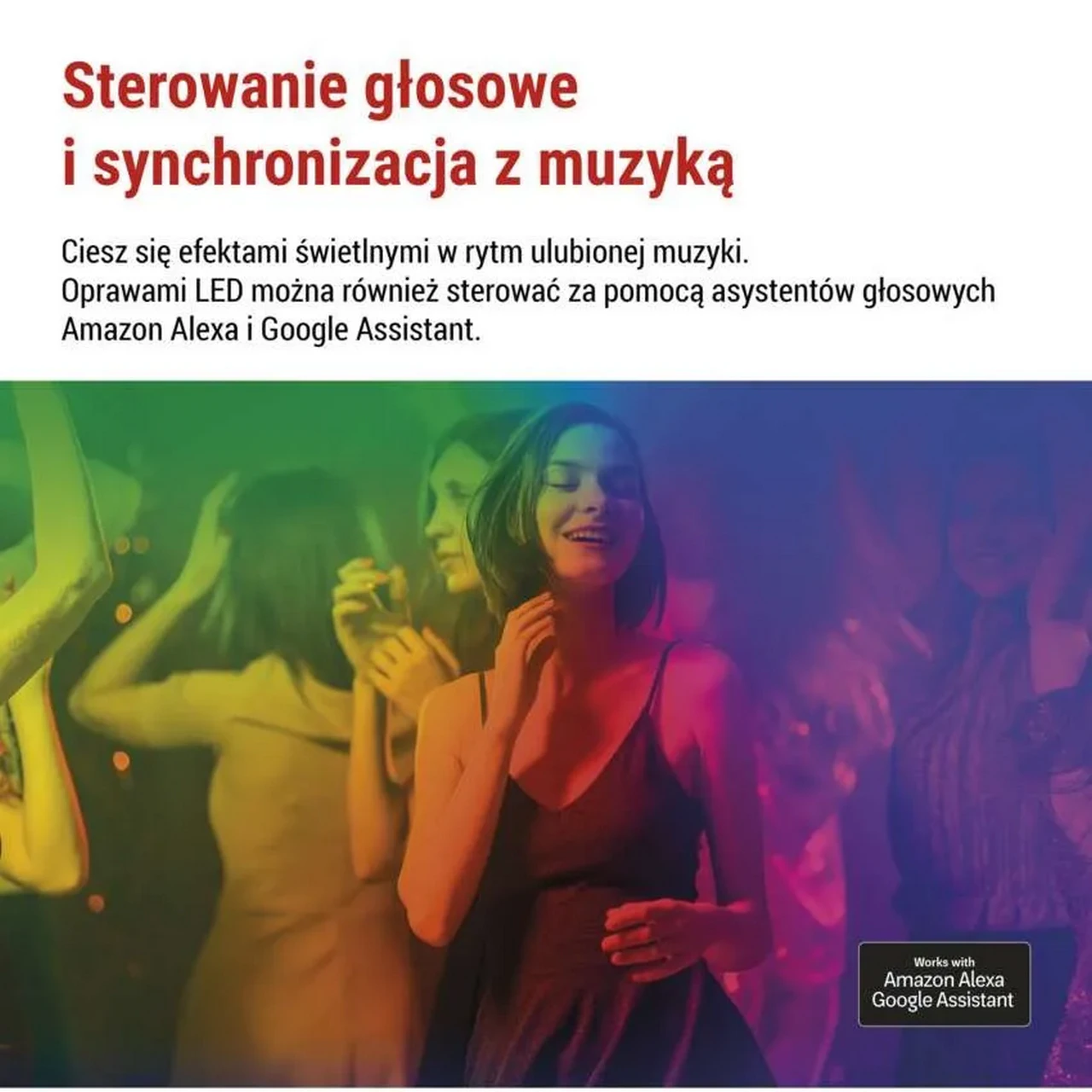 Światło RGBIC, regulowana biel i ściemnianie