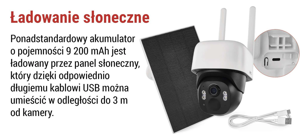 Akumulator 9200 mAh i panel solarny