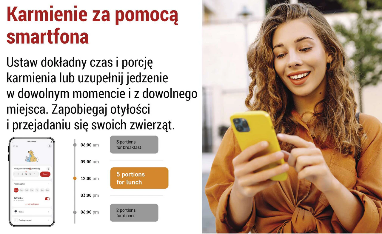 Automatyczne karmienie kota lub psa według harmonogramu