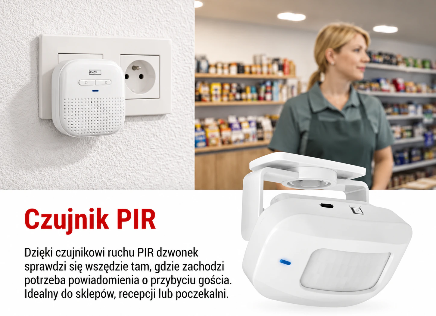 Bezprzewodowy dzwonek z PIR