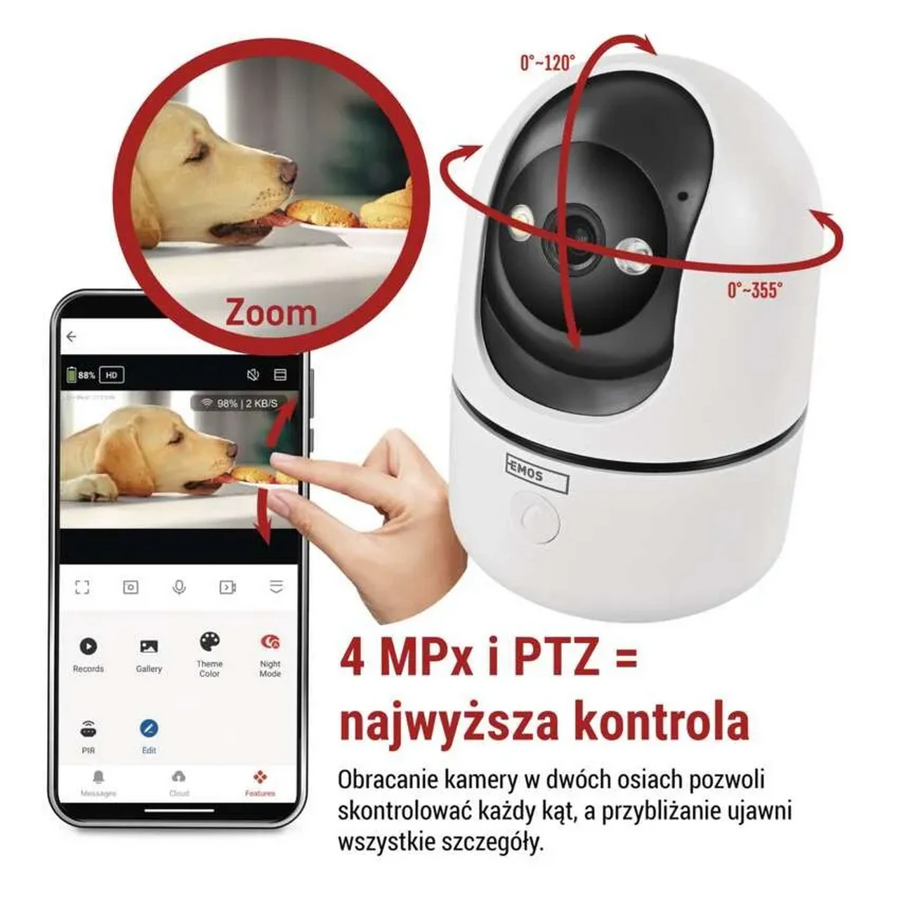 Biała kamera wewnętrzna EMOS GoSmart IP-220G