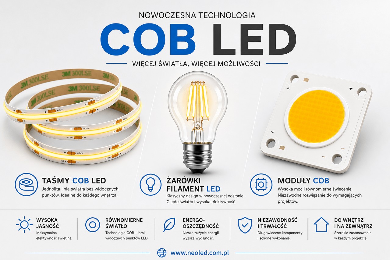 Rozwiązania LED COB