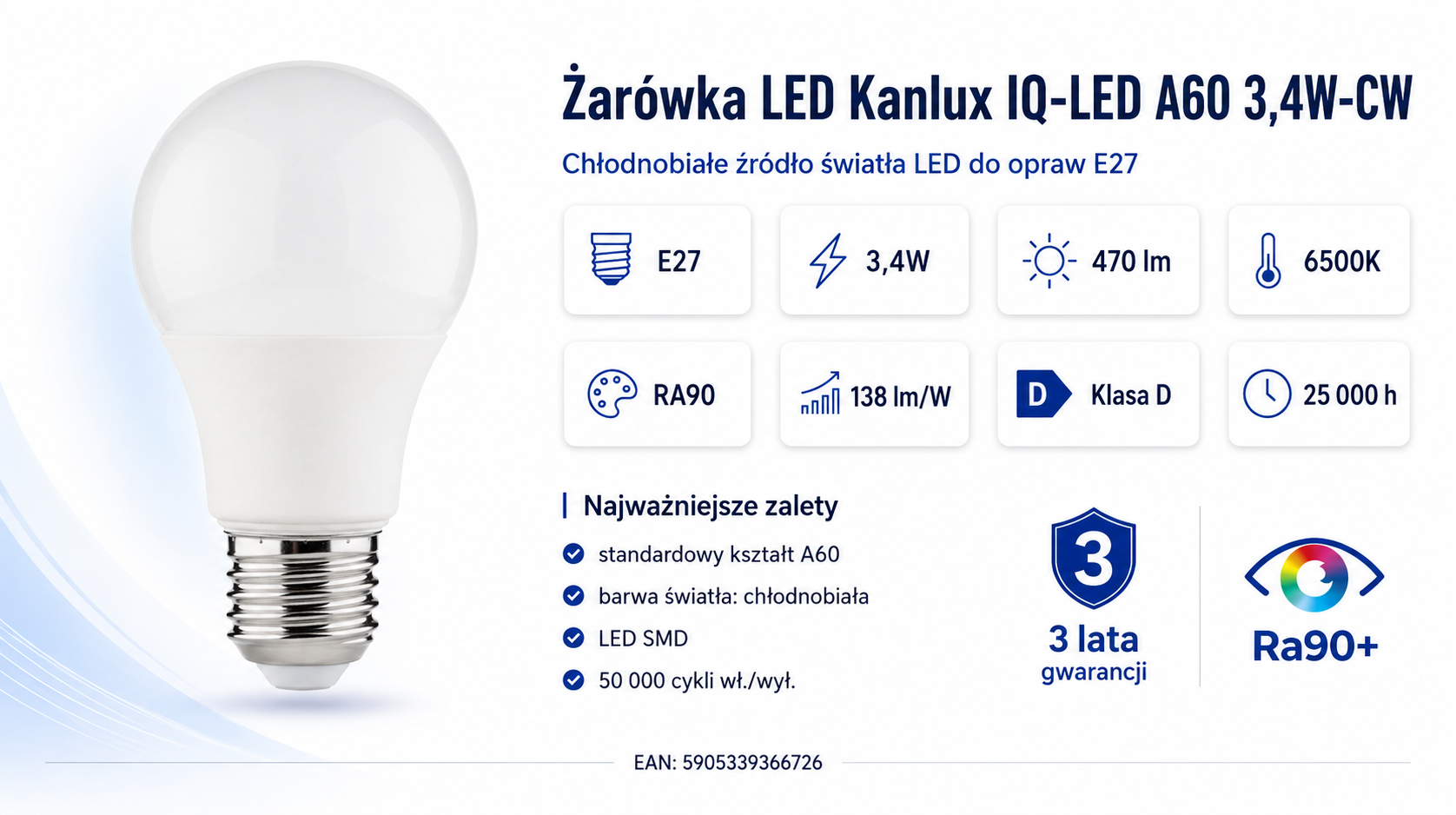 Źródło światła LED IQ-LED A60