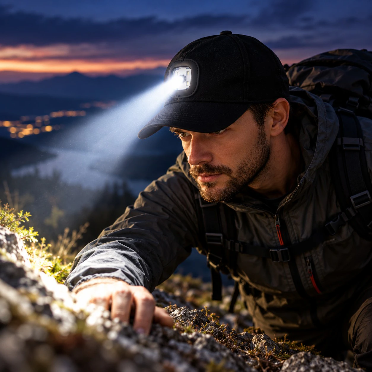 Czapka z daszkiem Eco Light z wbudowanym oświetleniem LED