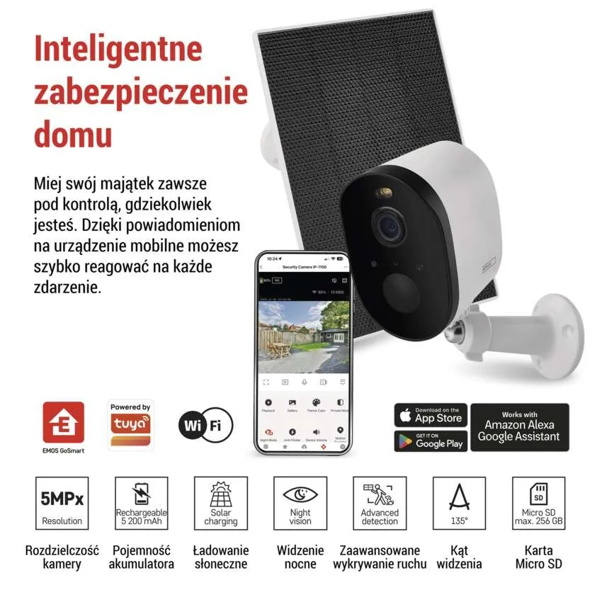 EMOS GoSmart IP-1150 SNAP to zewnętrzna kamera Wi-Fi 5 MP