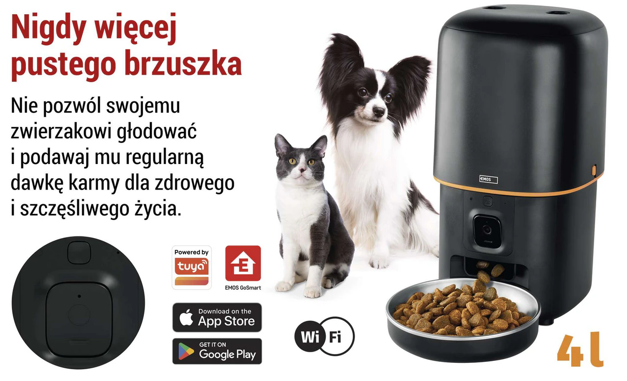 EMOS GoSmart PET CARE H6004 to automatyczne karmidło z kamerą Full HD