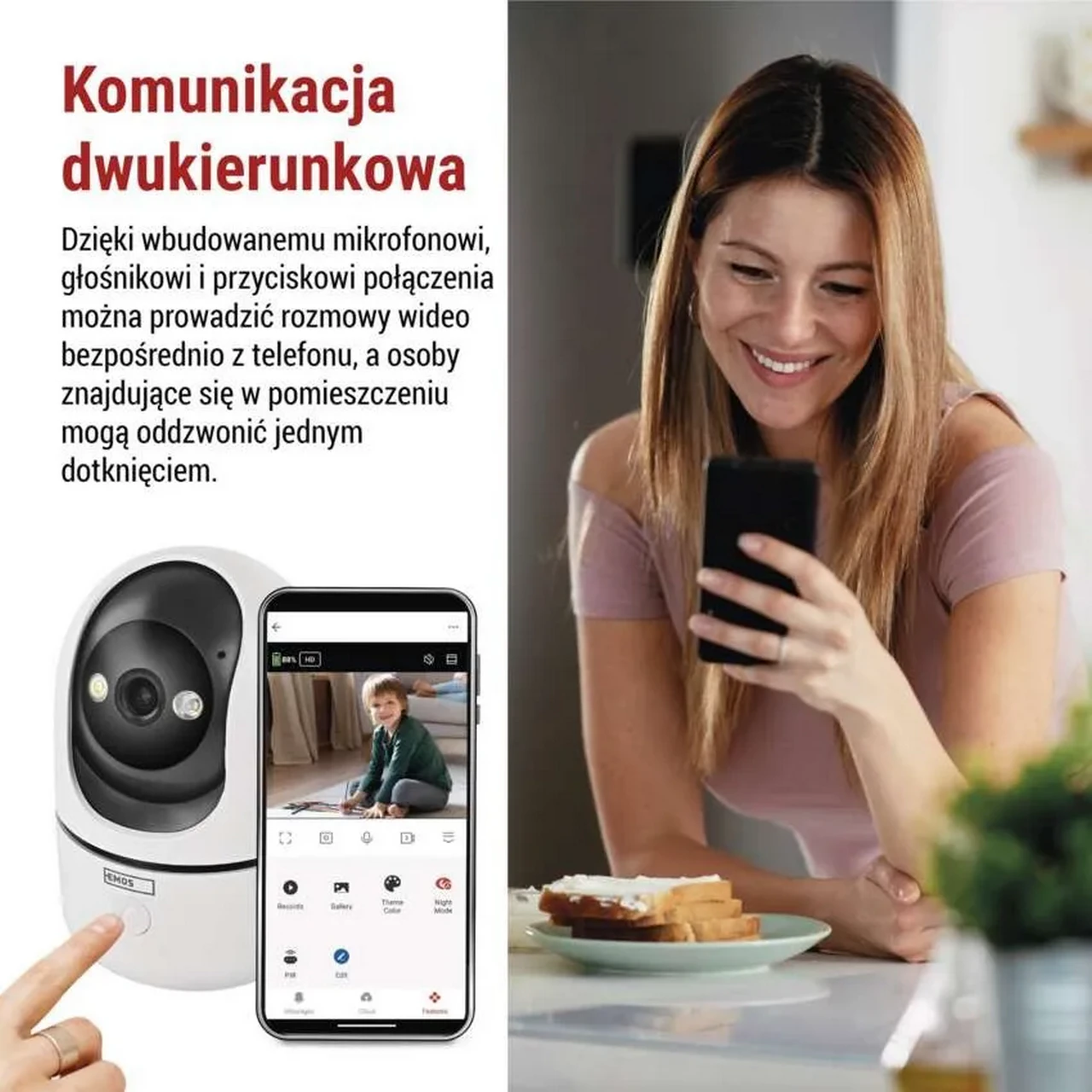 Funkcje kamery EMOS GoSmart