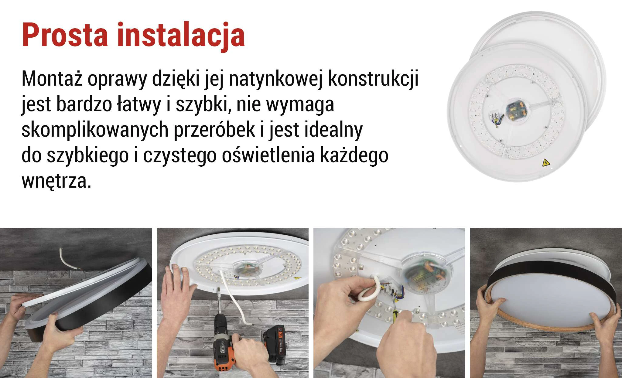 Konstrukcja i montaż natynkowy 45W