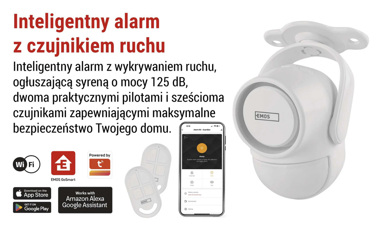 MOS GoSmart IP-126L GUARDIAN to zestaw alarmowy Wi-Fi