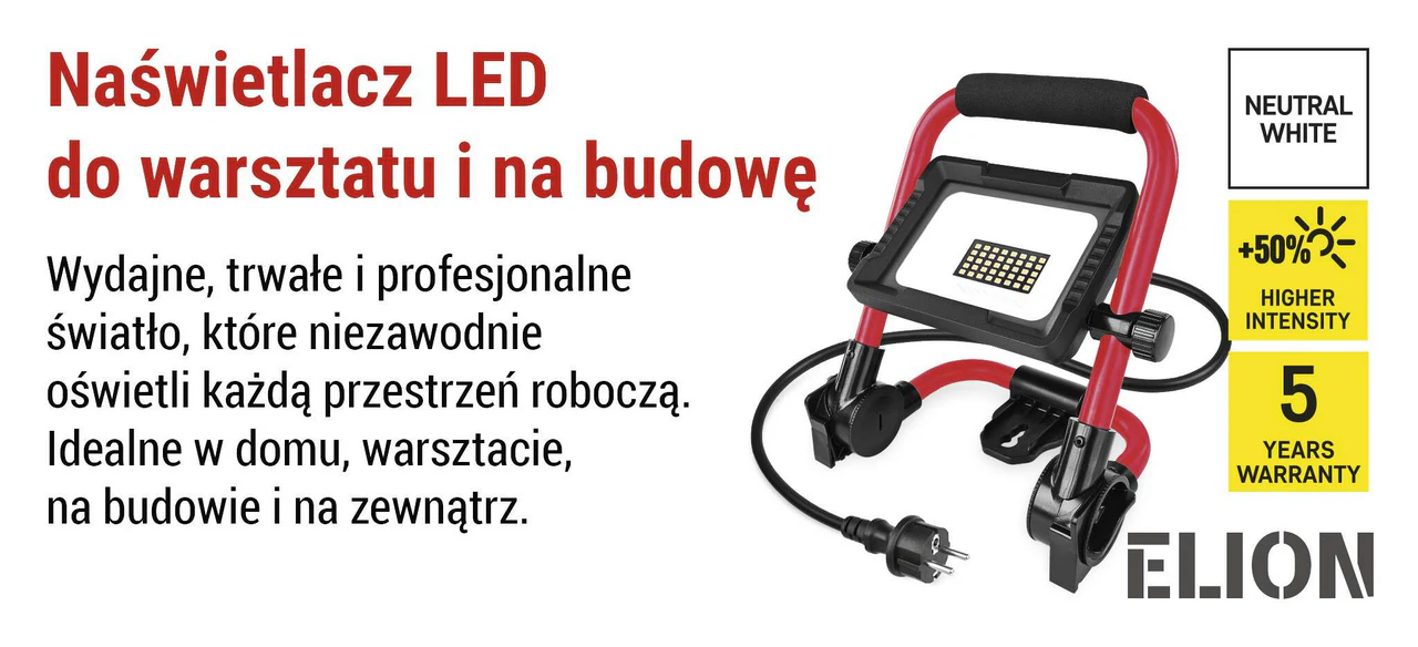 Naświetlacz roboczy LED ELION 20W 3000lm