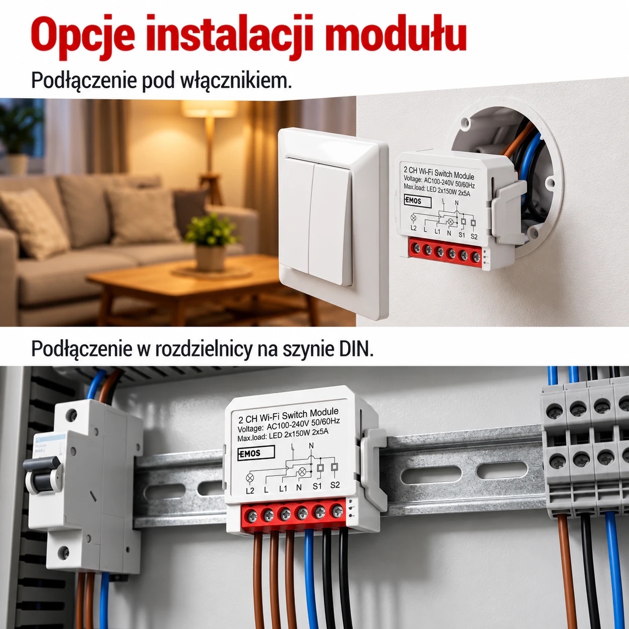 Opcje instalacji modułu Wi‑Fi