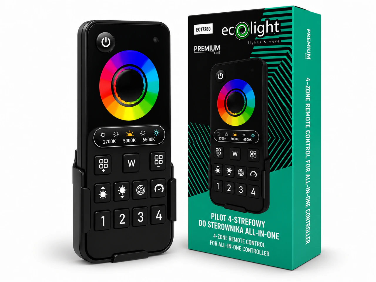 Pilot LED 4-strefowy All-in-One Eco Light – czarny