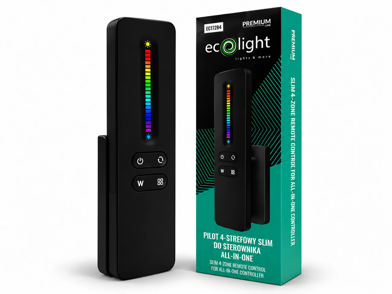 Pilot LED 4-strefowy Slim All-in-One Eco Light – czarny