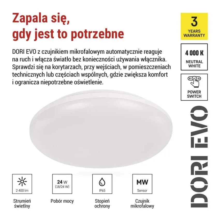 Plafon LED EMOS DORI EVO ZM4317