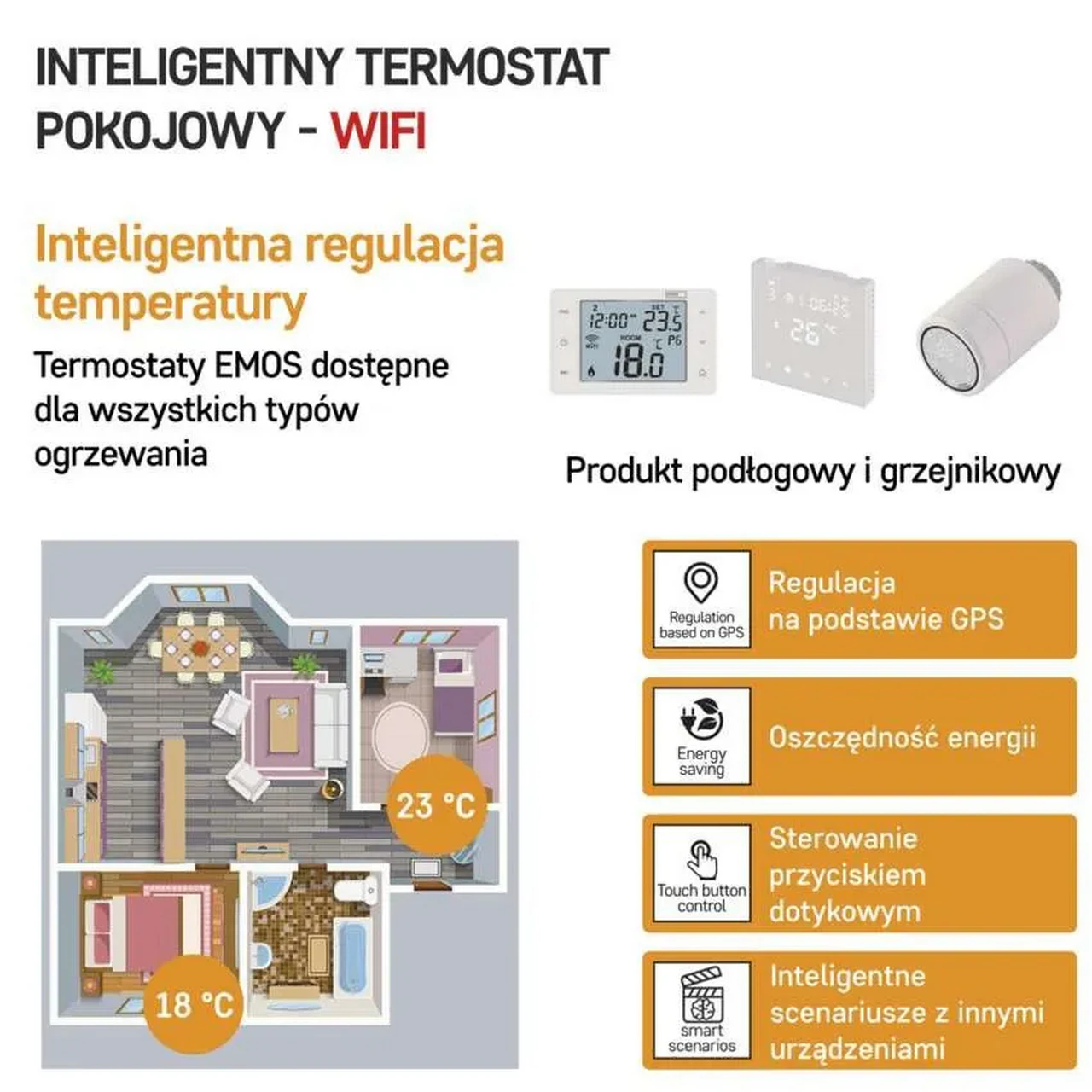 Programowanie temperatury i regulowana histereza