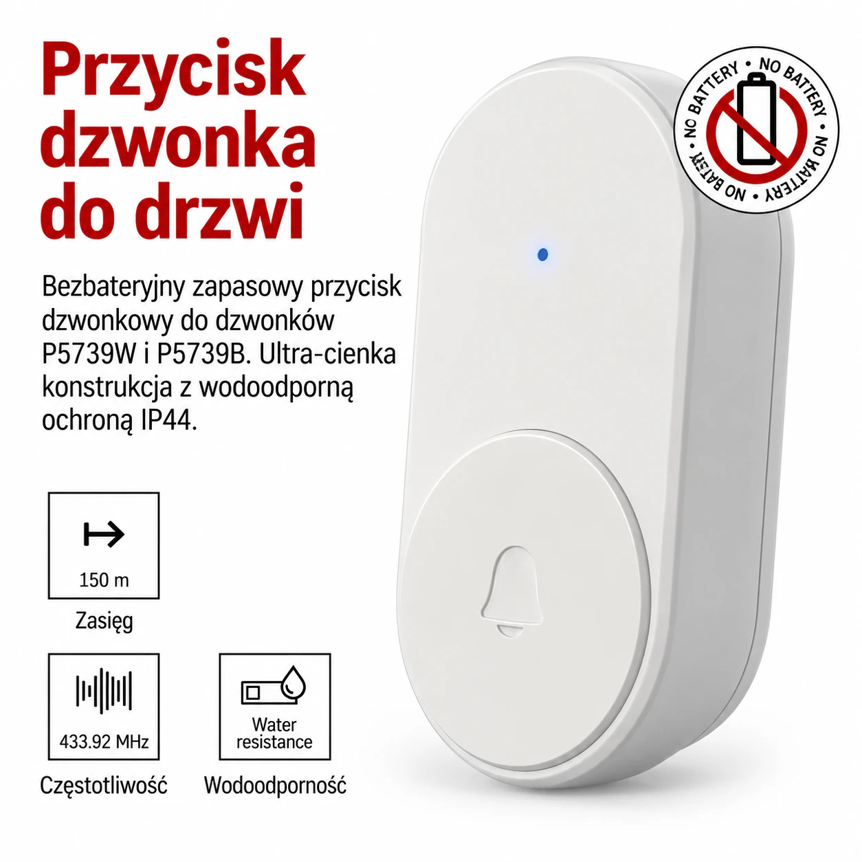 Przycisk bezbateryjny EMOS P5739T
