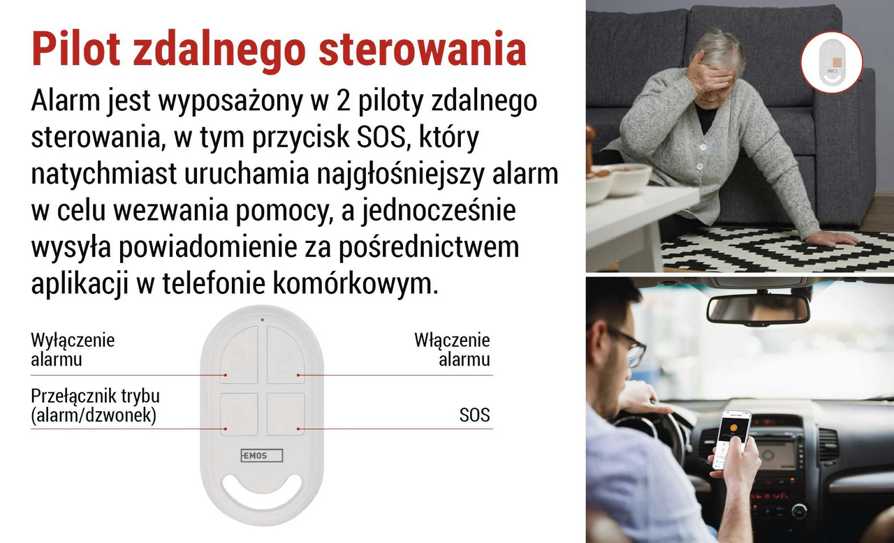 Syrena 125 dB i sterowanie pilotami