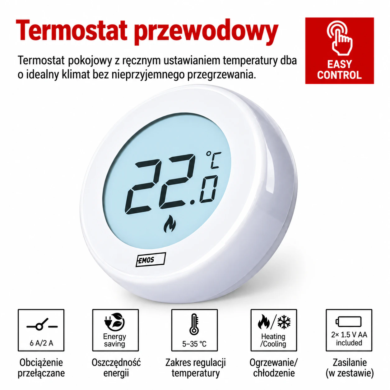 Termostat przewodowy — komfort i oszczędność