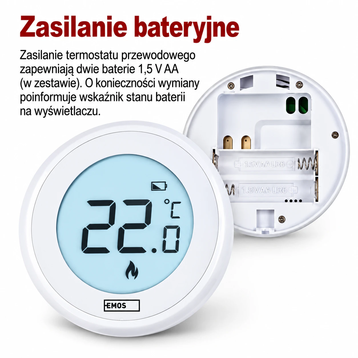 Tylna część obudowy termostatu pokojowego P5608