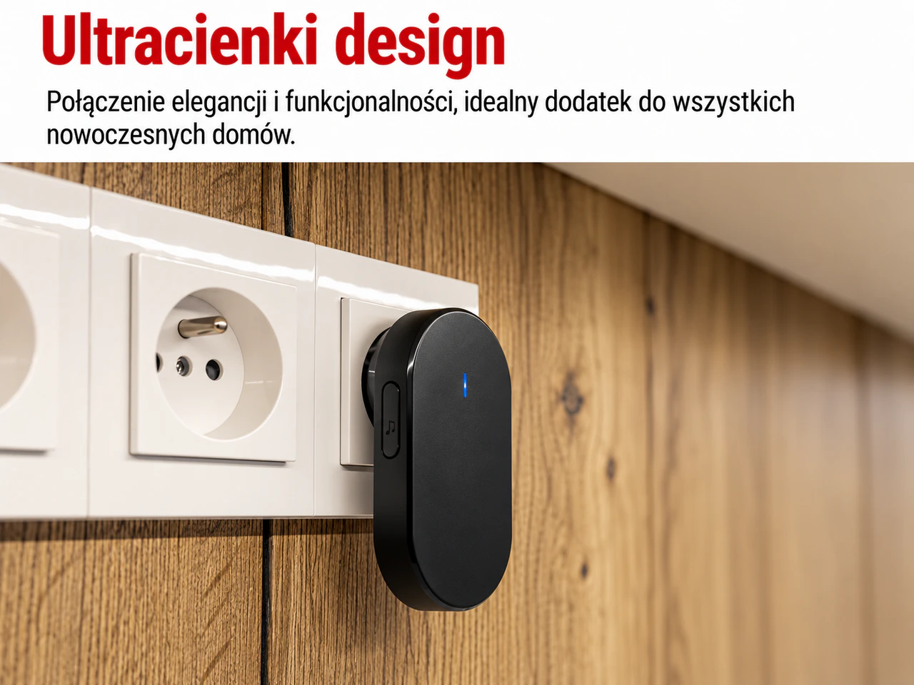Ultracienki design na drewnianej ścianie