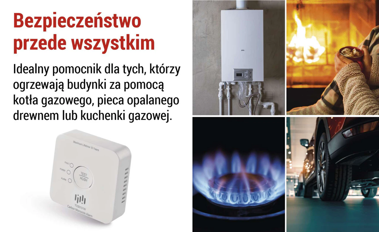 Zastosowane Czujnik czadu EMOS GoSmart TCS0101W Wi-Fi 85 dB